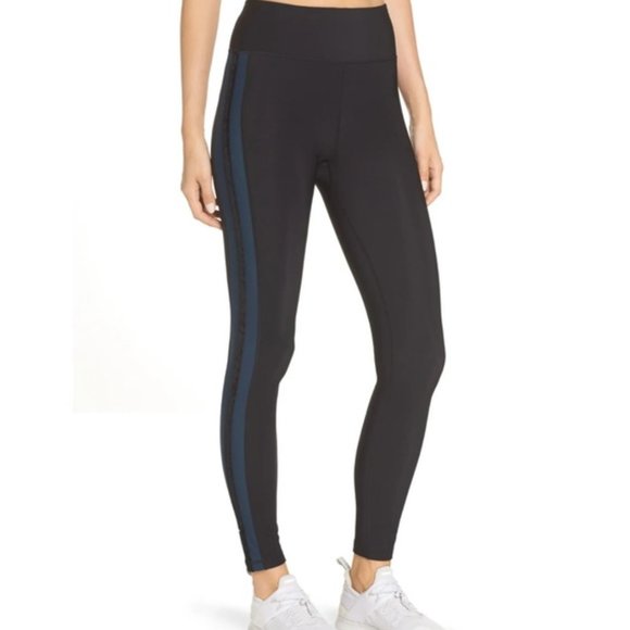 Sweaty Betty | Pants u0026 Jumpsuits | Sweaty Betty Thermodynamic Fleece Lined  Black Navy Velvet Striped Run Leggings | Poshmark